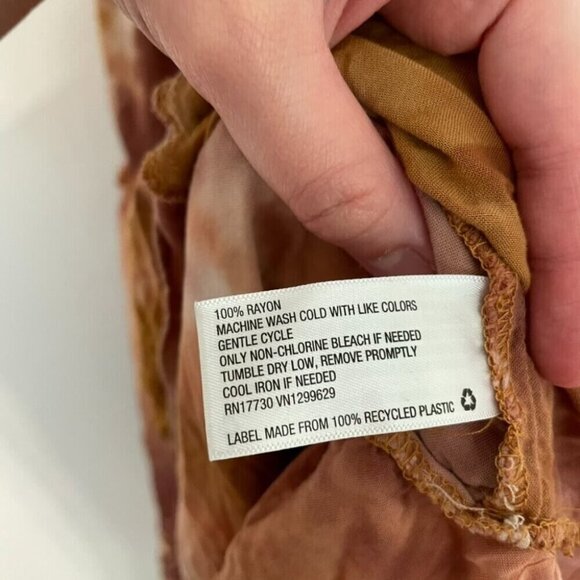 WILD FABLE Mauve Pink Orange Tie Dye Sleeveless Boho Mini Swing Babydoll Dress - Picture 11 of 14